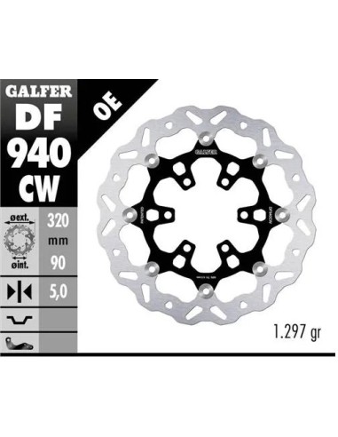 disco freno moto galfer wave flotante completo df9