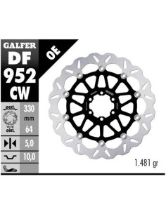 disco freno moto galfer wave flotante completo df9
