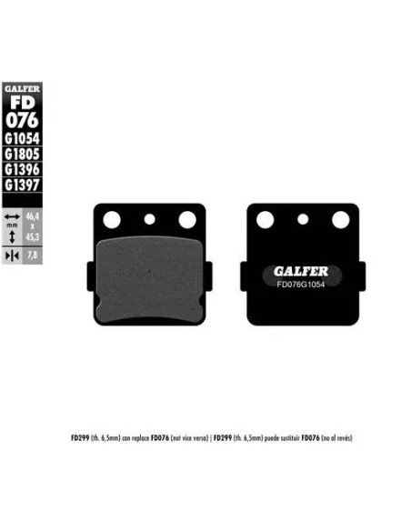 pastillas de freno moto galfer sinter offroad fd07