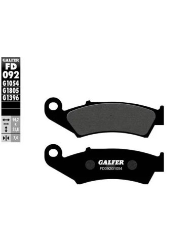 pastillas de freno moto galfer sinter offroad fd09