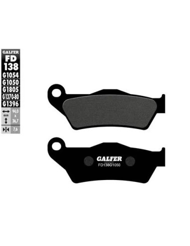 pastillas de freno moto galfer sinter offroad fd13