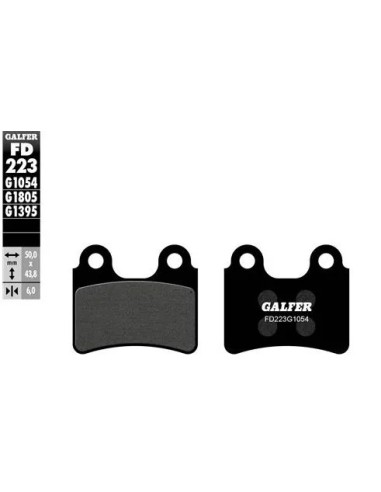 pastillas de freno moto galfer trial top delantera