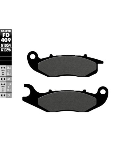pastillas de freno moto galfer semi metal fd409g10