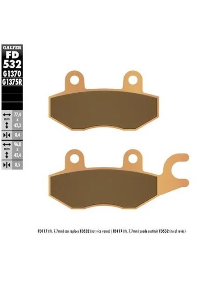 pastillas de freno moto galfer sinter sport r fd53