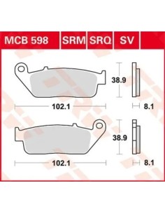 pastillas de freno moto trw mcb598 2