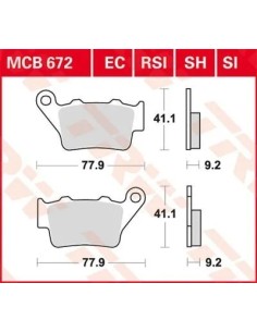 pastillas de freno moto trw mcb672si 2