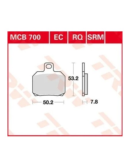 pastillas de freno moto trw mcb700ec