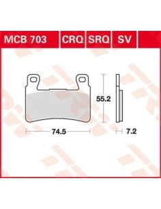 pastillas de freno delantero moto trw mcb703sv 2