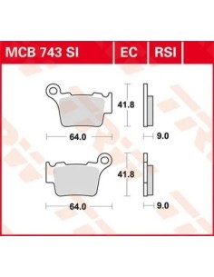 pastillas de freno moto trw mcb743si 2