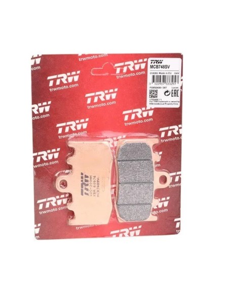 pastillas de freno delantero moto trw mcb748sv