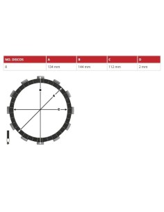 juego discos embrague moto trw mcc511 8 2