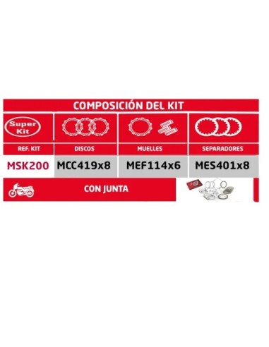 super kit de embrague yamaha xj 600 91 03 msk200