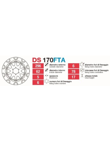 discos de freno delt honda cbr vfr varadrch ds170fta