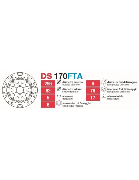 discos de freno delt honda cbr vfr varadrch ds170fta
