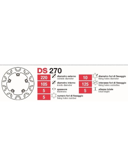 discos de freno tras yamaha r6 r1 03 08 ds270