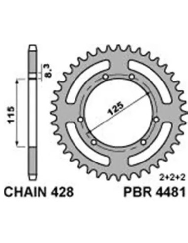 yamaha dt125 re 04 c 428 p4481 50f