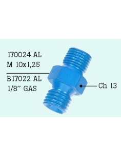 adaptador m10x1 aluminio frentubo 170024al bl