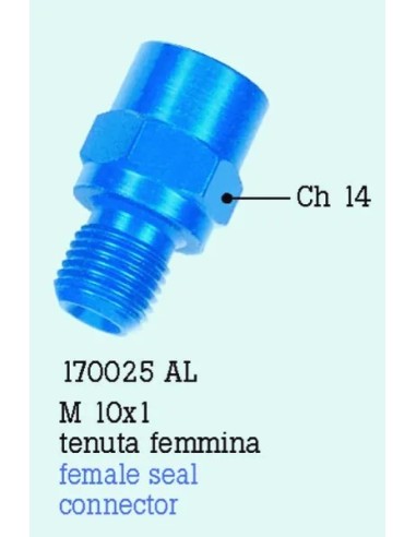 adaptador m 10x1 aluminio frentubo 170025al ro