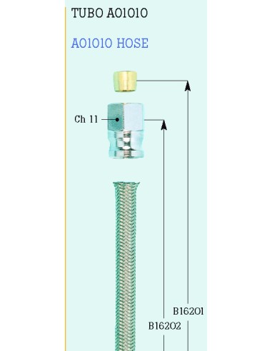 tubo freno de moto frentubo a01010 bl