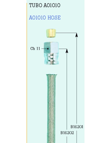 tubo freno de moto frentubo a01010 ro