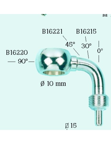 banjo de moto 45o recuperable frentubo b16221