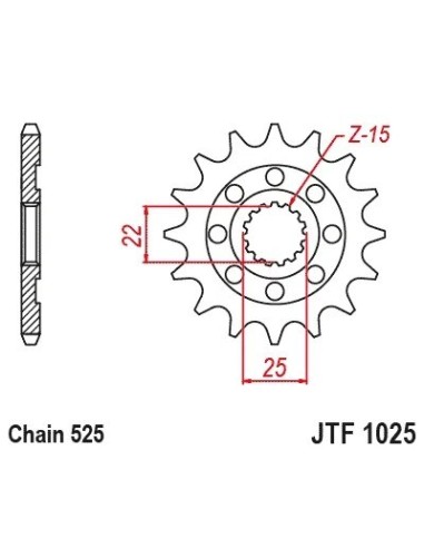 pinon jt sprockets royal enfield himalayan continental jtf1025 15