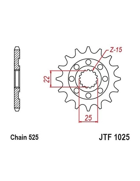 pinon jt sprockets royal enfield himalayan continental jtf1025 15