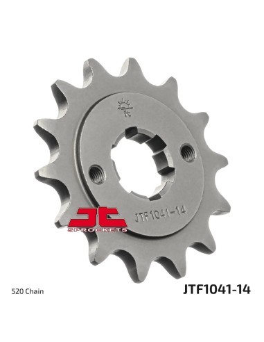 pinon de moto jt sprockets acero 14 dientes p 520 jtf1041 14