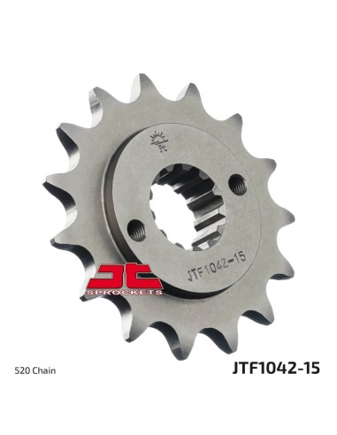 pinon de moto jt sprockets acero 15 dientes p 520 jtf1042 15