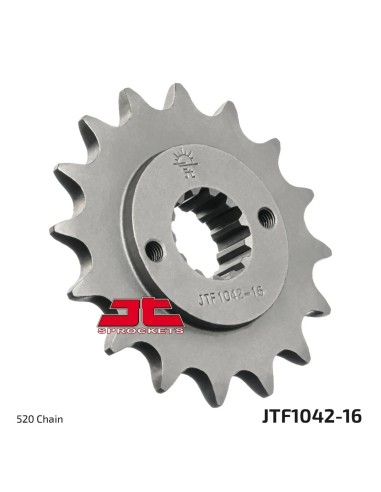 pinon de moto jt sprockets acero 16 dientes p 520 jtf1042 16