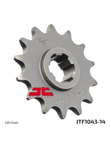 pinon de moto jt sprockets acero 14 dientes p 520 jtf1043 14