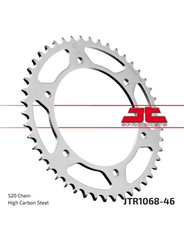corona moto jt sprockets de acero de 46 dientes jtr1068 46