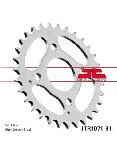 corona moto jt sprockets de acero 31 dientes jtr1071 31
