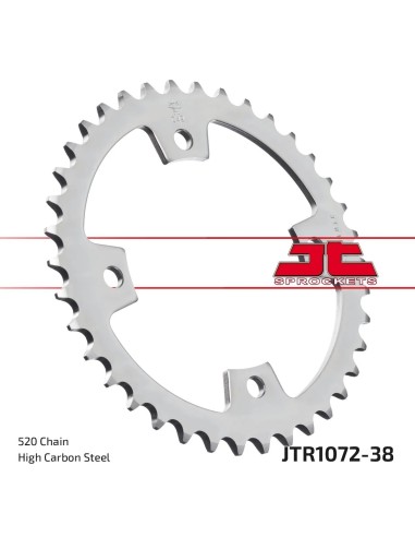 corona moto jt sprockets de acero de 38 dientes jtr1072 38