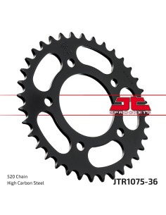 corona moto jt sprockets de acero 36 dientes p 520 jtr1075 36