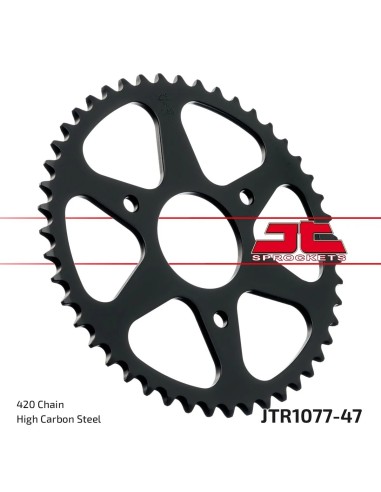 corona moto jt sprockets de acero de 47 dientes jtr1077 47