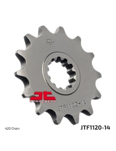 pinon de moto jt sprockets acero 14 dientes p 420 jtf1120 14