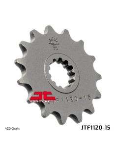 pinon de moto jt sprockets acero 15 dientes p 420 jtf1120 15
