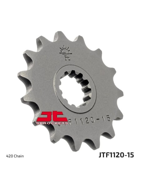 pinon de moto jt sprockets acero 15 dientes p 420 jtf1120 15