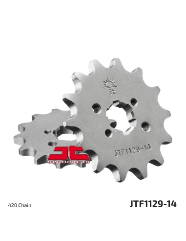 pinon de moto jt sprockets acero 14 dientes p 420 jtf1129 14