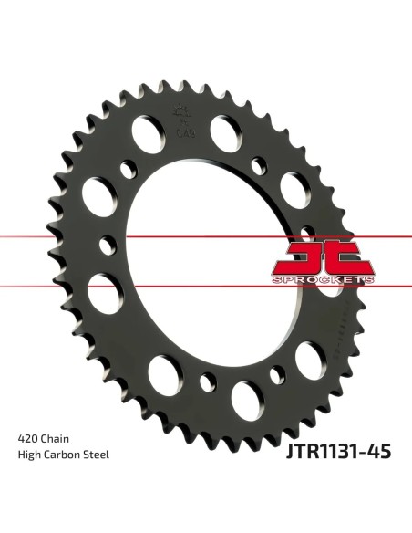 corona moto jt sprockets de acero de 45 dientes jtr1131 45