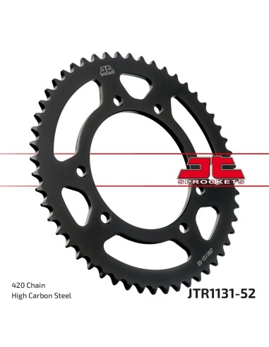 corona moto jt sprockets de acero de 52 dientes jtr1131 52