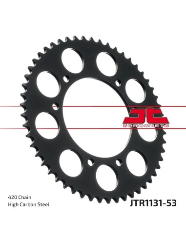 corona moto jt sprockets de acero de 53 dientes jtr1131 53