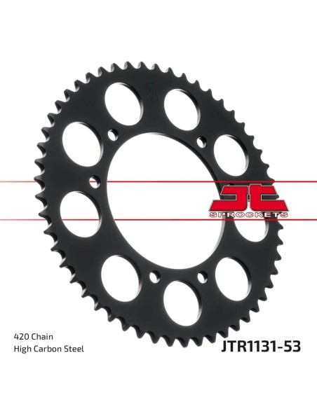 corona moto jt sprockets de acero de 53 dientes jtr1131 53