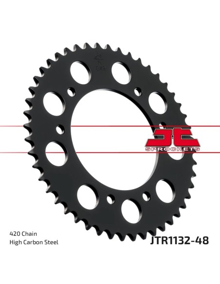 corona moto jt sprockets de acero de 48 dientes jtr1132 48