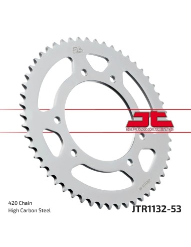 corona moto jt sprockets de acero de 53 dientes jtr1132 53