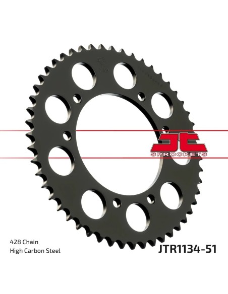 corona moto jt sprockets de acero de 51 dientes jtr1134 51