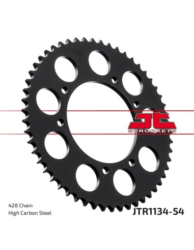 corona moto jt sprockets de acero de 54 dientes jtr1134 52