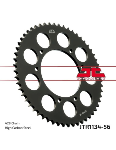 corona moto jt sprockets de acero de 56 dientes jtr1134 52