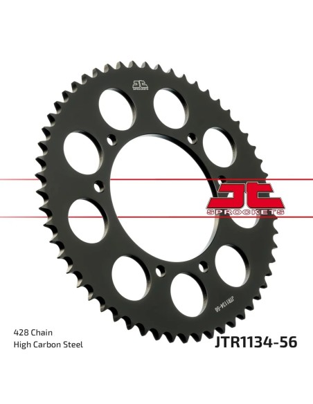 corona moto jt sprockets de acero de 56 dientes jtr1134 52